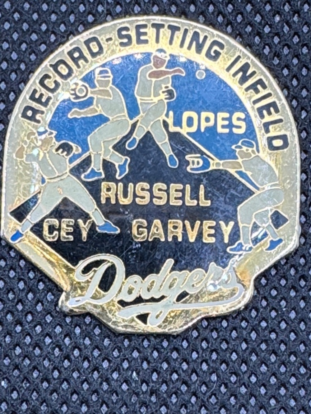 Dodgers Record-Setting Infield Enamel Pin Back is broken